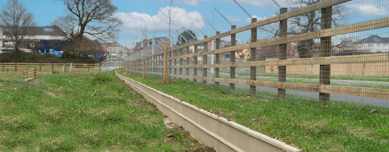 Guide wall installed at Ashridge Farm in Wokingham